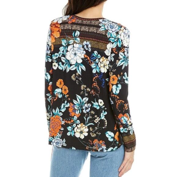 Johnny Was Golden Spring Favorite Long Sleeve Swing Tee Bamboo Size Large - Picture 2 of 13